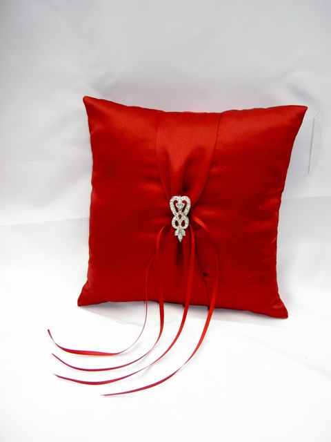 Crimson Red Ring Pillow